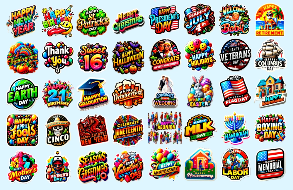 Celebration Stickers